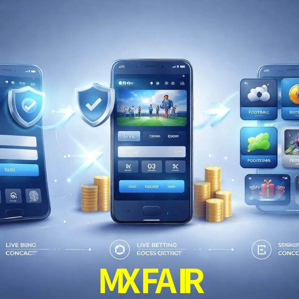 Pasos de acceso a la app MXFAIR en pantalla de teléfono móvil